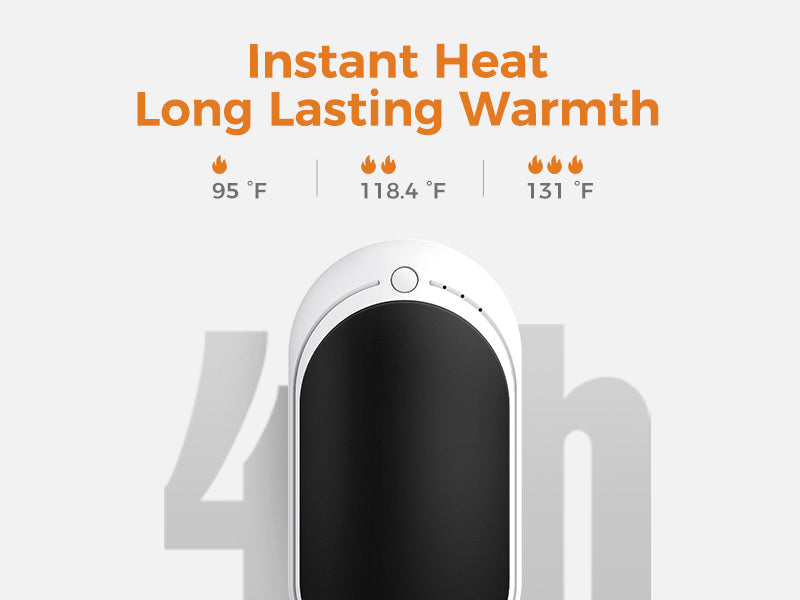 OCOOPA Calentador de manos recargable de 5000 mAh, 5 modos de calefacción  de una o dos caras, calentador de manos reemplazable por batería, hasta 12