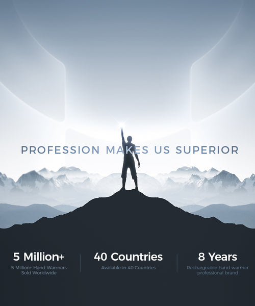 Ocoopa - Profession Makes Us Superior: 5 Million+ Hand Warmers Sold Worldwide, Available in 40 Countries, 8 Years of Expertise