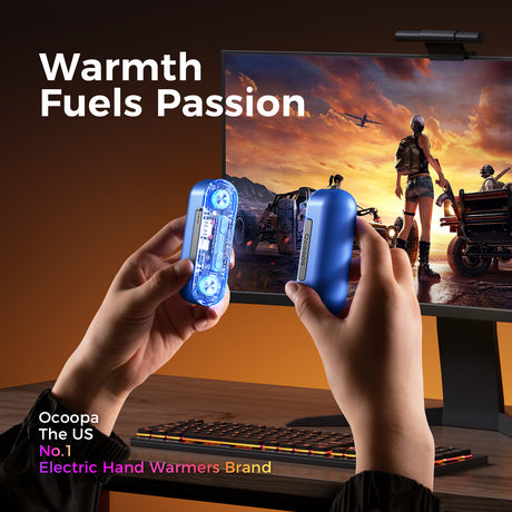 OCOOPA UT2s Gamerpro hand warmers: 10,000mAh, RGB lights, fast charging, adjustable heat, magnetic design, perfect for gaming and travel.