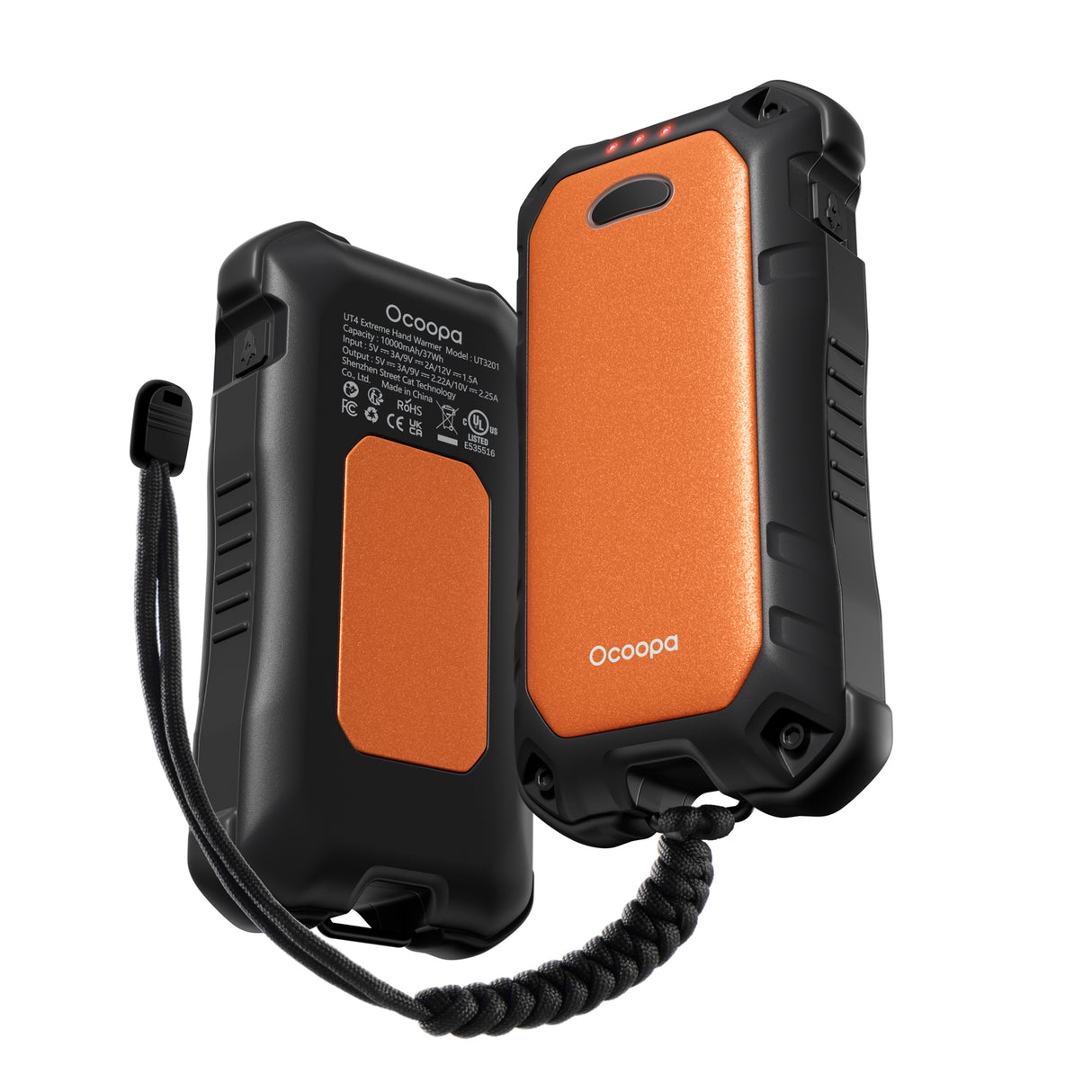 OCOOPA UT4 Extreme hand warmer: 10,000mAh, IP56 waterproof, quick charge, torchlight, extra power mode, durable for outdoor adventures.