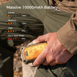 OCOOPA UT4 Extreme hand warmer: 10,000mAh, IP56 waterproof, quick charge, torchlight, extra power mode, durable for outdoor adventures.