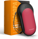 OCOOPA H01 Fashion 10,000mAh Rechargeable Hand Warmer with 8-15 hours of warmth, 5-second heating, dual outputs, and compact design.